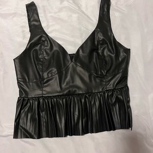 ZARA LEATHER TANK TOP